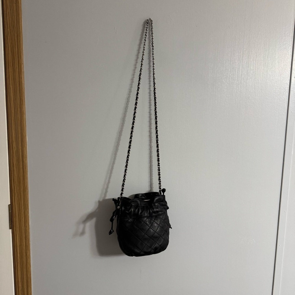 Zara Black Quilted Chain Bag